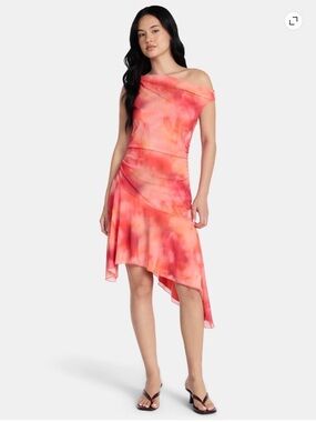Madden NYC Women's Asymmetrical Midi Dress